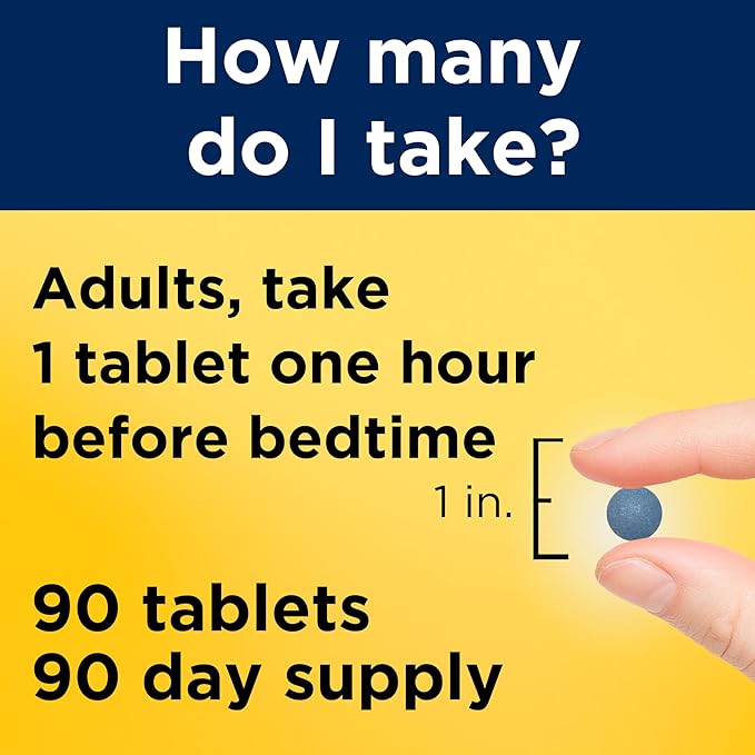 Nature Made Melatonin 4mg Extended Release Tablets, Sleep Supplements for Adults, 100% Drug Free Sleep Aid, 90 Count, 90 Day Supply
