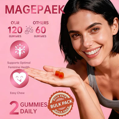 Premium Feminine Balance Gummies for Women - pH Balance & Wellness Support with Hawaiian Pineapple, Vegan Gluten-Free Supplement Vaginal Probiotic 120 Count