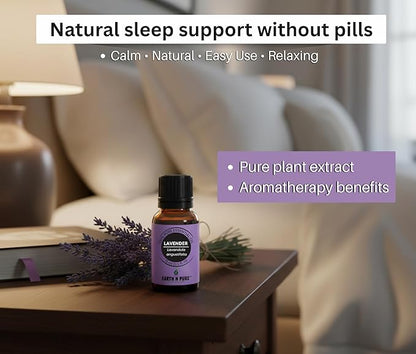 Earth N Pure Lavender Essential Oil Steam Distilled, Natural and Therapeutic Grade for Skin, Hair, DIY and Aromatherapy | 10 ml