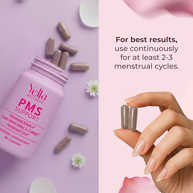 Hormone Balance for Women - PMS Support Supplement for Women w/Chaste Tree, Dong Quai and Ashwagandha- PMS and Menopause Relief for Bloating, Cramps and Mood Swings- (60ct)