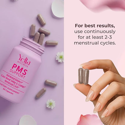 Hormone Balance for Women - PMS Support Supplement for Women w/Chaste Tree, Dong Quai and Ashwagandha- PMS and Menopause Relief for Bloating, Cramps and Mood Swings- (60ct)