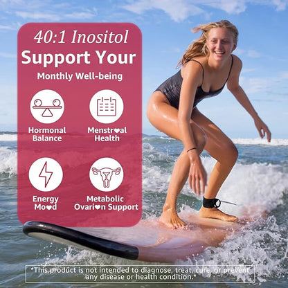 Nextdia Inositol Gummies with Evening Primrose Oil for Women + Organic Blue Spirulina Gummies
