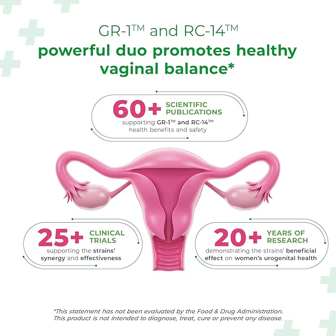 Bio-K+ Probiotic for Women support for Vaginal & Urinary Tract Health, Probiotic Supplement with 2 Billion CFU 2 Strains, Vegan, Shelf-Stable – 30 Capsules