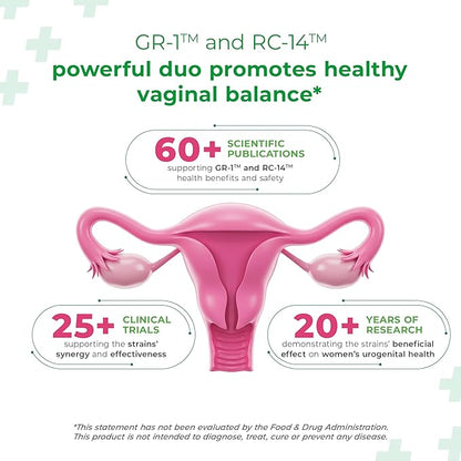 Bio-K+ Probiotic for Women support for Vaginal & Urinary Tract Health, Probiotic Supplement with 2 Billion CFU 2 Strains, Vegan, Shelf-Stable – 30 Capsules