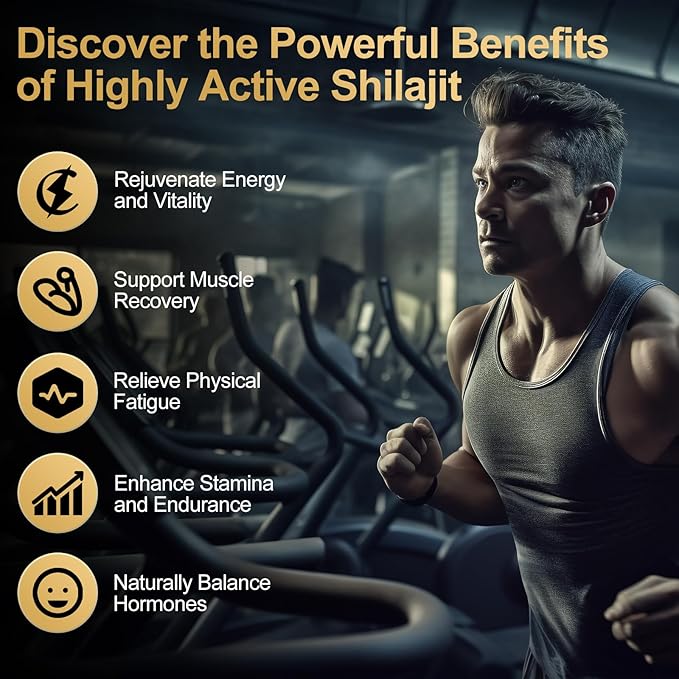 Shilajit Gummies for Men & Women, Rich in Ashwagandha & Gokshura, Fulvic Acid & 85+ Trace Minerals Micronutrient Supplement for Energy & Wellness, 100% Pure Organic Natural - 80 Gummies