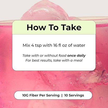HUM Flatter Me Fiber Supplement for Women & Men, Prebiotics & Digestive Enzymes to Support Weight & Bloating, Digestive & Gut Health, Fiber Powder Drink Mix, Strawberry Lemon - 10 Servings