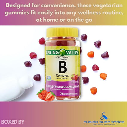 B Complex Gummies- Strawberry 70 Count (Pack of 1), Boxed by Fusion Shop Store