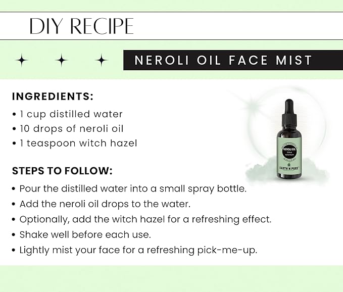 Earth N Pure Neroli Essential Oil Natural and Therapeutic Grade 50 ml