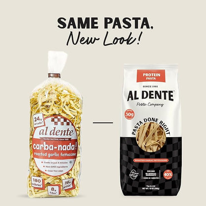 AL DENTE Carba-Nada Roasted Fettuccine, Garlic, 10 Ounce (Pack of 6) (lwrg)