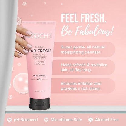Coochy Fab Fresh Feminine Wash 7.2 oz – pH-Balanced Gentle Intimate Cleanser for Women, Refreshing Daily Hygiene Wash, Soothes, Moisturizes & Deodorizes Sensitive Skin