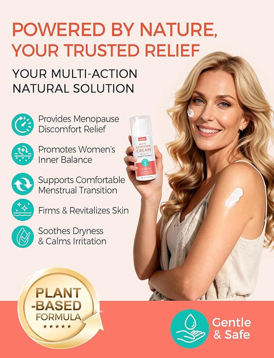 Women’s Balance Cream - Phytoestrogen Moisturizer with Wild Yam for Face & Body - Paraben-Free - Natural Balancing Skin Cream for Hydration - Firms & Revitalizes Dry, Sensitive Skin - 3.5oz