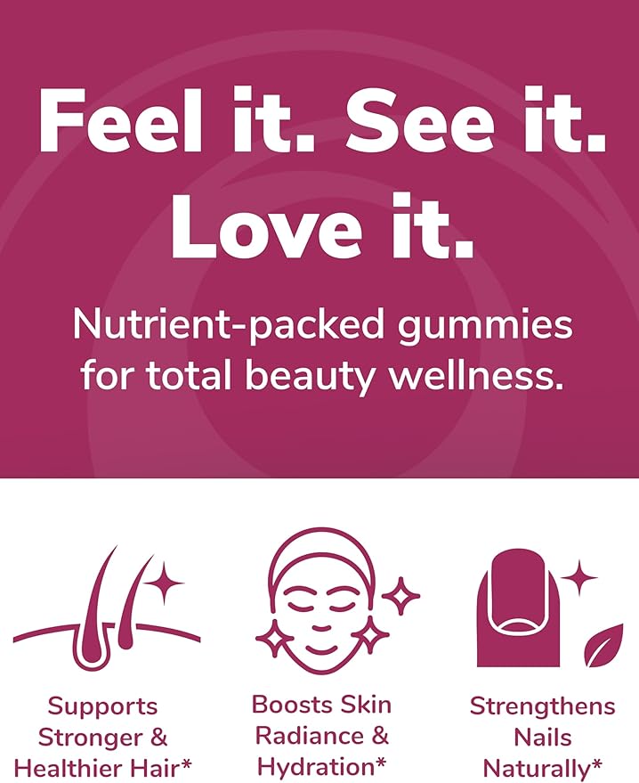 Lunakai USA Made Super Hair Gummies with Biotin, Zinc, Horsetail Extract & Saw Palmetto - Hair Growth Vitamins for Women & Men – Supports Thicker, Longer, Stronger Tresses, Skin & Nails - 3 Pack