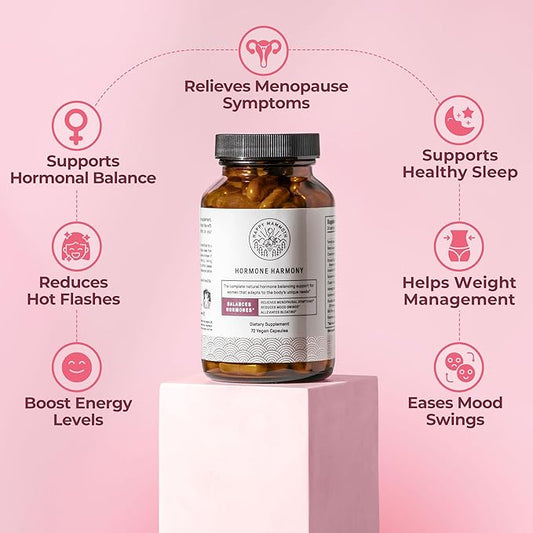 Happy Mammoth **Not Available Hormone Harmony Natural Hormonal Support for Women, Relief for Menopause, Perimenopause, Healthy Hormonal Balance, Hot Flashes. 72 Capsules.