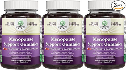Womens Menopause Gummies with Dong Quai - Menopause Vitamins for Women with Ashwagandha - Holistic Support for Hot Flashes Night Sweats and Mood Swings - Pre & Post Supplements 60 Count - 3 Pack