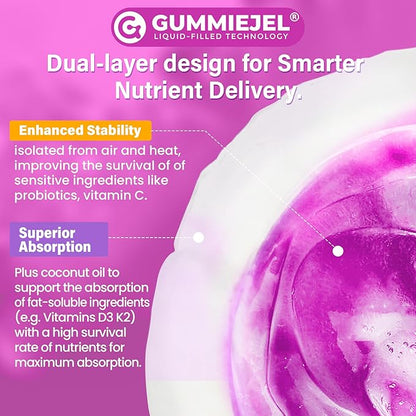Multivitamin for Women 50 Plus Gummies, Vegan Omega 3, Methylfolate, Calcium, D3 K2, CoQ10, Daily Vitamin A C E, Methylated B12, Biotin, B Complex, Zinc - Bone, Energy, Longevity - Sugar Free, 60Count