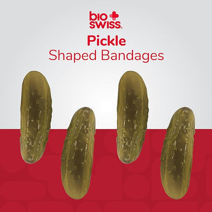 BioSwiss Bandages, Pickle Shaped Self Adhesive Bandage Set, Latex Free, Sterile Wound Care, 24 Count