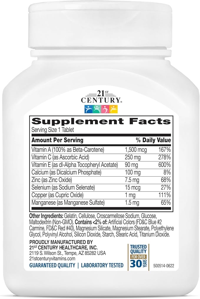 21st Century Ace Antioxidant Tablets, 75Count