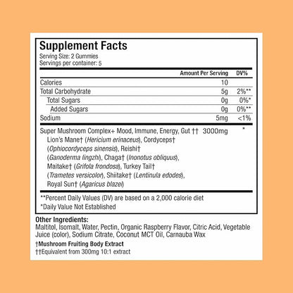 Plant People - WonderDay Mushroom Gummies Mini | Daily Gummy Multi Support for Whole Body Balance, Mood, De-Stress, Energy, Immune and Gut Health | Natural, Vegan, Non-GMO | Trial Size