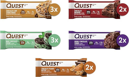 Quest Nutrition Chocolate Lovers Variety Pack, High Protein, Low Carb, Gluten Free, Keto Friendly, 12 Count