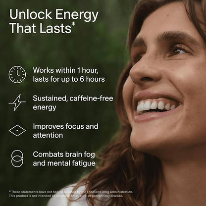 Seed AM-02 Energy + Focus - Daily Nootropic Supplement for Women & Men - Fast-Acting & Sustained Energy for Up to 6 Hours - Caffeine-Free Vegan & Shelf-Stable - 30 Capsules (30-Day Supply)