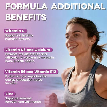 Magnesium Complex Gummies 500mg - Magnesium Glycinate, Citrate, Malate with Vitamin D3, C, B6, B12, Zinc & Calcium, Magnesium Supplement Chewable Support Calm, Muscle, Mood - Vegan 120 Counts