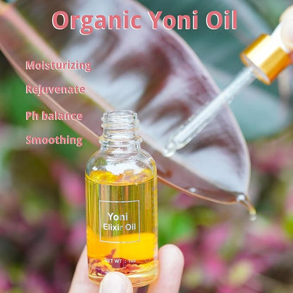 Feminine Wash, Natural Yoni Oil Set, Vaginal Wash with Cleaning Factor - Yoni Wash for Women PH Balance, 1 fl.oz Feminine Oil & 6.7 fl.oz Intimate Cleanser