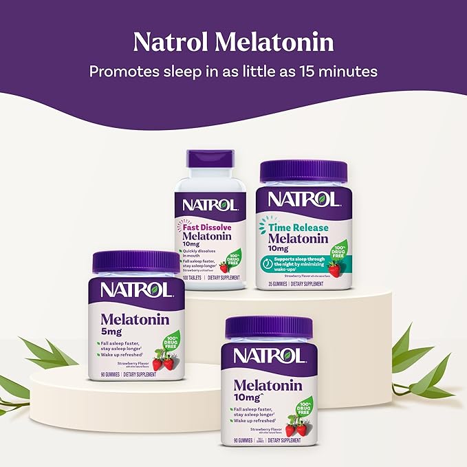 Natrol Melatonin 5 mg Time Release, Dietary Supplement to Minimize Wake Ups, Nighttime Sleep Aid, 100 Tablets, Up to a 100 Day Supply