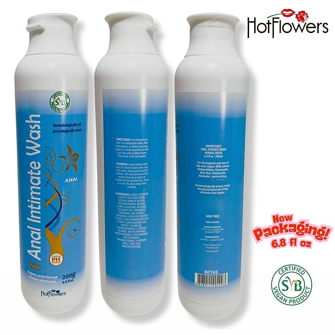 HOT FLOWERS Herbal Fresh Unisex Anal Intimate Wash for Personal Care, pH Balanced for Essentials Body Health, Daily Use, Dry Skin, Proctologist Tested (3)
