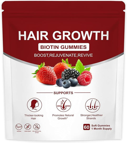 Hair Growth Gummies | Supports Healthy Hair Growth & Strength, Skin & Nail Care