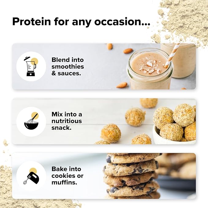 Complement Vegan Vanilla Protein Powder - Organic Protein Low Carb, Low Calorie, Sugar Free, Soy Free, Non-GMO, Gluten Free, Non Dairy - 15g Yellow Pea, Pumpkin Seed Protein Powder (30 Serving)