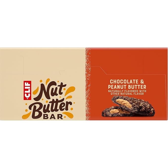 CLIF Nut Butter Bar - Chocolate Peanut Butter - Energy Snack Bars - Non-GMO - USDA Organic - Plant Based - Low Glycemic - 1.76 oz. (5 Pack)