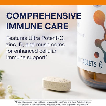 Metagenics ImmuCore - Immune Support with Vitamins C & D3, Zinc, Selenium & Mushroom Extracts* - Antioxidant & Respiratory Support* - Non‑GMO, Gluten‑Free - 90 Tablets