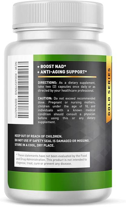 Built by Nature NAD Supplement – NAD+ Supplement with Nicotinamide Riboside 500mg, Quercetin & Trans-Resveratrol – NAD Plus/NR Supplement – NAD Resveratrol Supplement for Women & Men – 90 Capsules