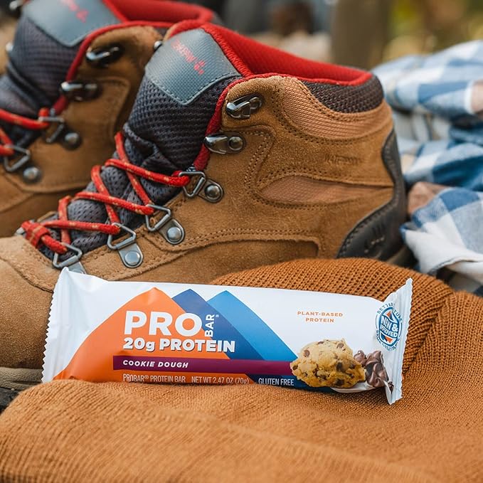 PROBAR - PROTEIN Bar, Cookie Dough, Non-GMO, Gluten-Free, Healthy, Plant-Based, Whole-Food Ingredients, Natural Energy (12 Count)