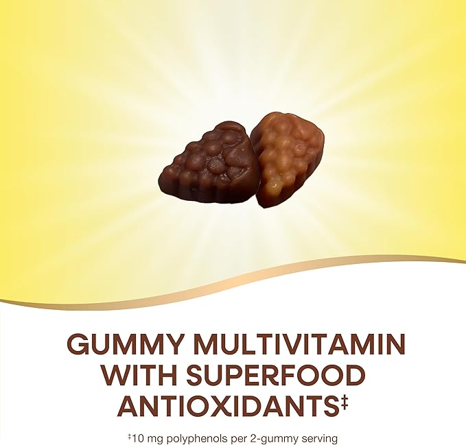 Nature’s Way Alive! Women’s 50 Plus Multivitamin Gummy, Daily Chewable Multivitamins with B-Vitamins, Vitamin D3, Calcium, Supports Heart, Brain & Bone Health,* Mixed Berry Flavored, 150 Count