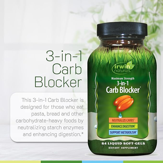 Irwin Naturals Maximum Strength 3-in-1 Carb Blocker 84 Count