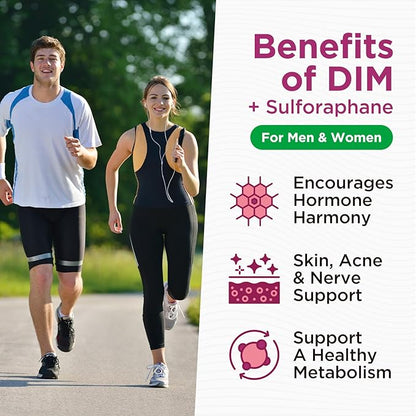 DIM Liquid Drops Supplement Women – Hormone Harmony for Women & Acne Supplements with Multivitamins, Inositol, Sulforaphane - Hormone Balance, Clear Skin & Mood Support, Mixed Berry Flavor 2 Fl Oz
