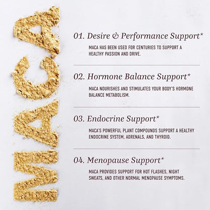 Maca Root Gummies with Natural Peach Flavor | Drive, Performance & Energy Support | Hormone Balance for Women and Men | Vegetarian, Non-GMO | 60 Gummies