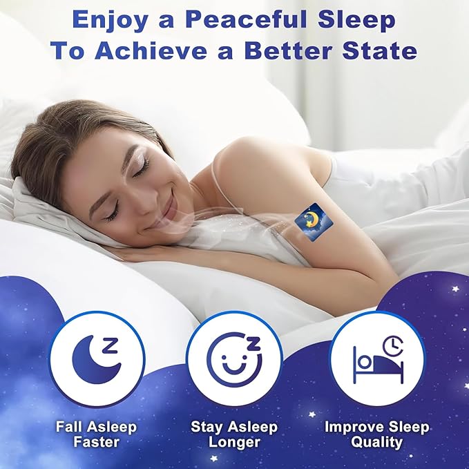 Sleep Patches for Adults Extra Strength, Sleep Patch with Melatonin & Valerian, All-Natural Deep Sleep Support Patches for Women & Men