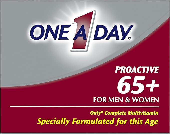 ONE A DAY Proactive 65+, Mens & Womens Multivitamin, Supplement with Vitamin_A, Vitamin_C, Vitamin_D, and Zinc for Immune Health Support*, Calcium, Folic Acid & More, Tablet, 150 Count (Pack of 2)