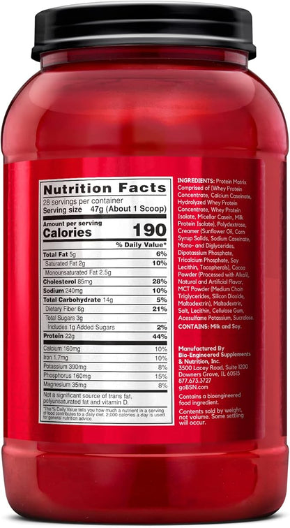 BSN SYNTHA-6 Whey Protein Powder, Micellar Casein, Milk Protein Isolate, Chocolate Milkshake, 28 Servings (Packaging May Vary)