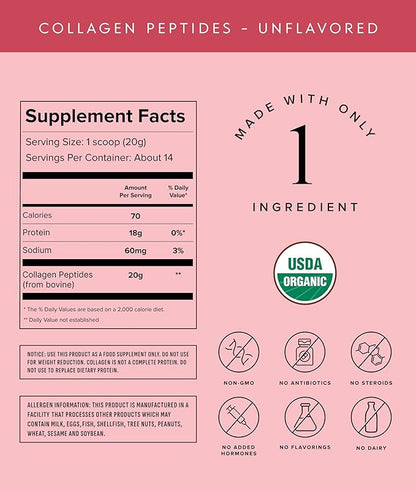 Truvani Hydrolyzed Collagen Peptides | Unflavored | 14 Servings | 20g Grass-Fed Collagen Protein Powder | Promotes Hair, Nail, Skin, and Joint Health | Keto | Dairy and Gluten Free | Women and Men