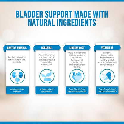 Better Bladder Ultra Control Supplement for Women & Men – Bladder Support Supplement Enhanced with Vitamin D3 to Help Reduce Urinary Leaks, Frequency & Urgency - 60 Count (1 Bottle)