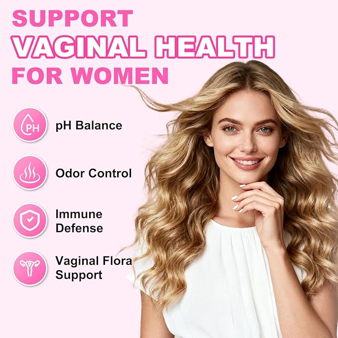 Feminine Balance Gummies for Women - PH Balance Gummies Support Vaginal Flora, Gut Health & Immune System, Vegan, Gluten-Free, Tropical Pineapple Flavor (60 Count)