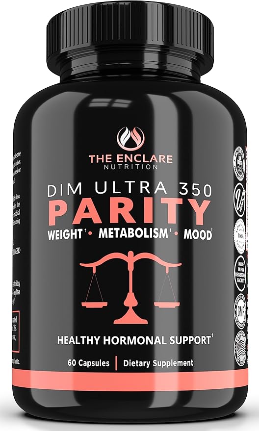 THE ENCLARE NUTRITION DIM Supplement 350mg Estrogen Balance for Women & Men, Hormonal Acne, Menopause Support, Metabolism, PCOS, Bodybuilding. Diindolylmethane 60 Capsules, Broccoli, Vegan (1)
