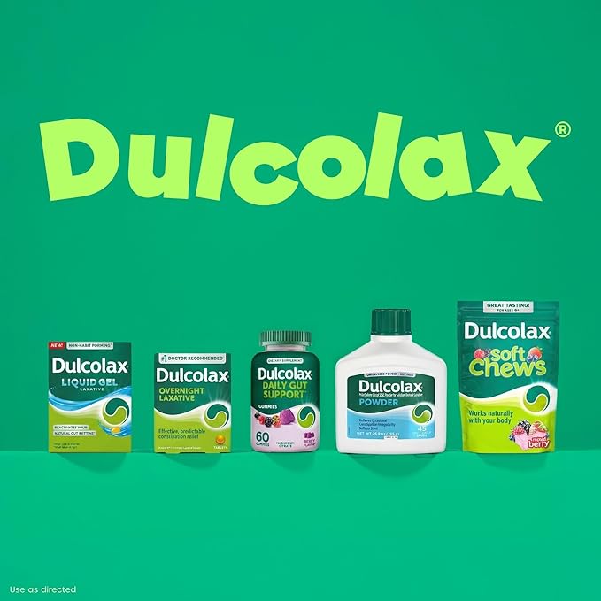 Dulcolax Daily Gut Support Gummies, Magnesium Formula, Stimulant-Free, Orange Flavor, 60 Count