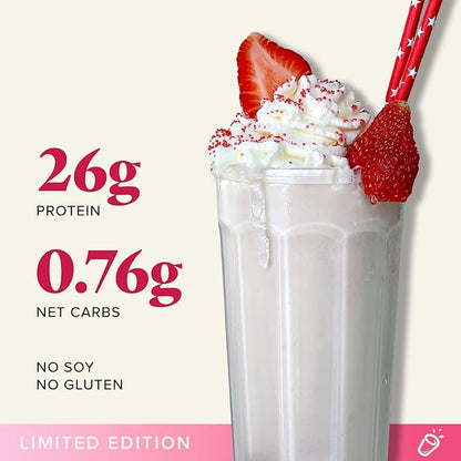 Keto Chow Strawberry | Keto Meal Replacement Shake Powder | Nutritionally Complete | Low Carb | Delicious Easy Meal Substitute | Protein Rich You Choose The Fat | Single Meal Sample