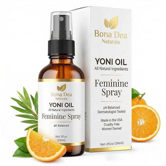 Feminine Spray for Women – All Natural Yoni Oil Deodorant & Moisturizer, Organic Essential Oils, Chemical-Free, Sensitive Vaginal Care | 2 oz Spray