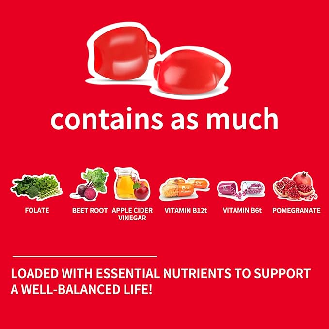 Fubienfit Keto ACV Gummies - 1500mg Apple Cider Vinegar Gummies with Mother, Vitamin B12, B6 & Folate - Support Metabolism, Energy & Detox - Vegan, Non-GMO - 60 Count (Vinagre de Manzana)