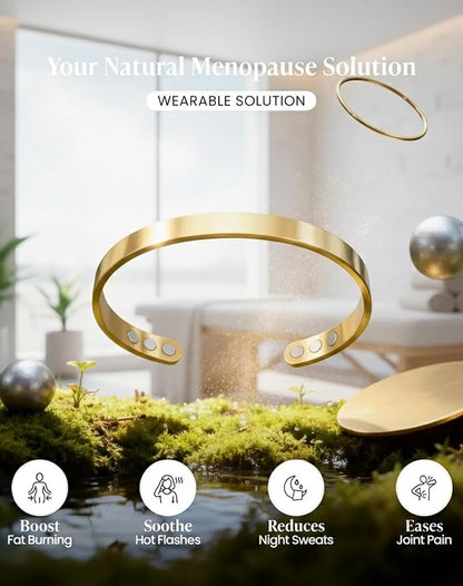Kalm Bracelet Menopause: Your Natural Menopause Solution, Bracelet for Menopause Relief, Hot Flashes & Pain, Adjustable Bracelets for Women - Natural Hormonal Balance (Onyx)